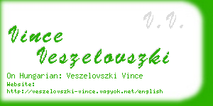 vince veszelovszki business card